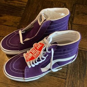 Vans high top purple sneaker
